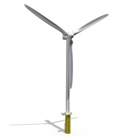 3D model of a horizontal axis wind turbine