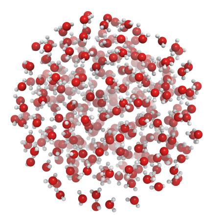 3D models of a water molecule. It always contains one oxygen atom and two hydrogen atoms. The heavy water molecule contains deuterium atoms instead of hydrogen atoms. (Source: © molekuul.be / stock.adobe.com)
