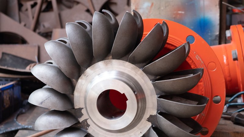 A disassembled Pelton turbine in the powerhouse of a hydroelectric power station. (Source: © nasmStudio / stock.adobe.com)
