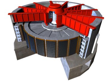 3D model of hydroelectric generator