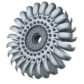 3D model of a Pelton turbine