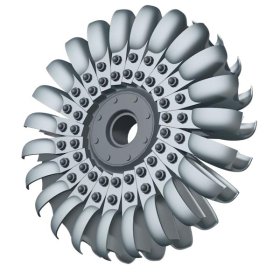 3D model of a Pelton turbine
