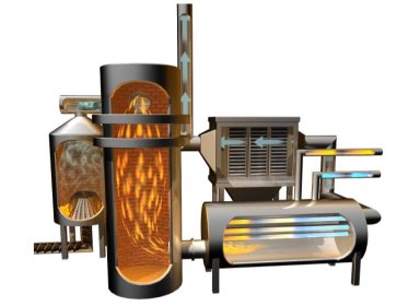 3D model of biomass gasification