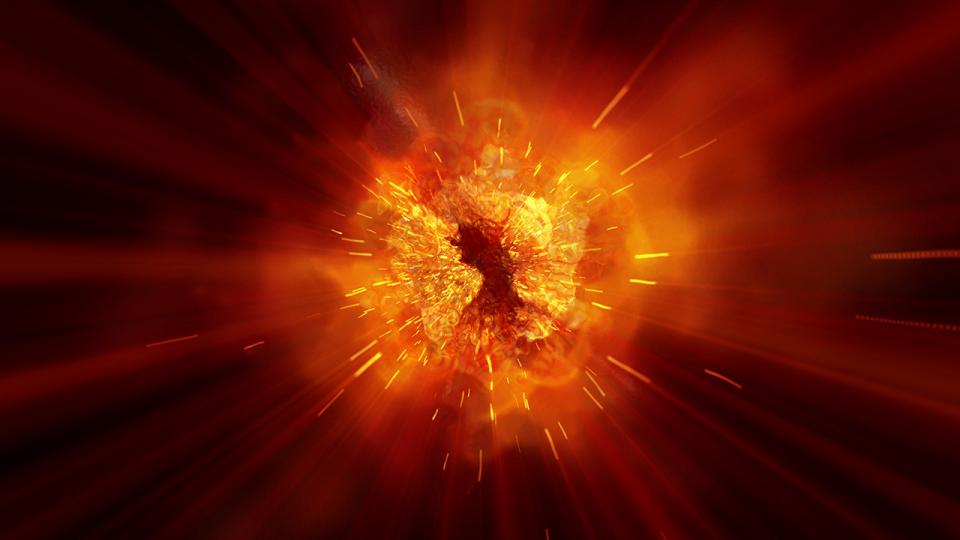 The fusion reactions occur in the middle of compressed pellet before it is blown apart by the released energy. (Source: © aleksandar nakovski / stock.adobe.com)