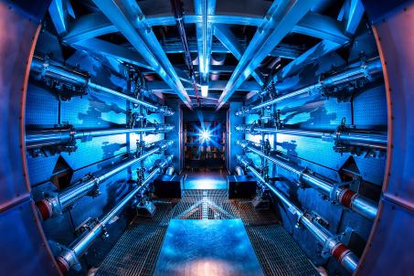 Inertial confinement (National Ignition Facility). (Credit: Lawrence Livermore National Laboratory, Damien Jemison)