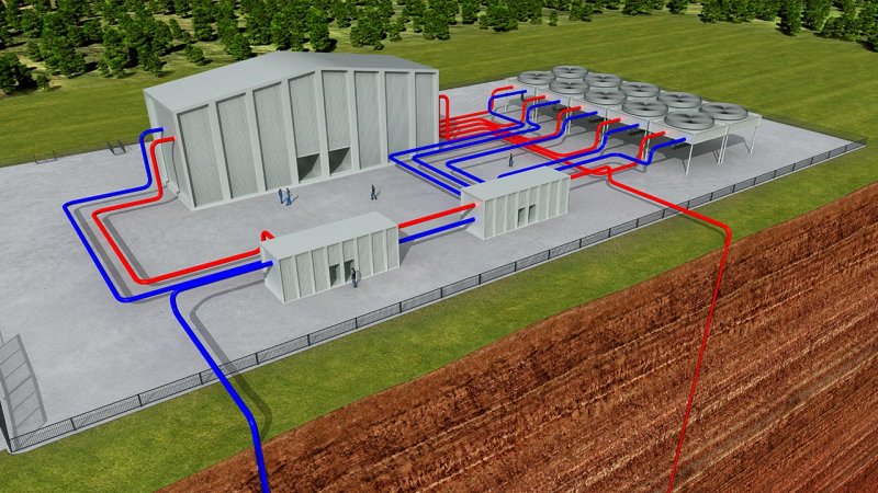 A model of a geothermal power plant. (Source: © visdia / stock.adobe.com)