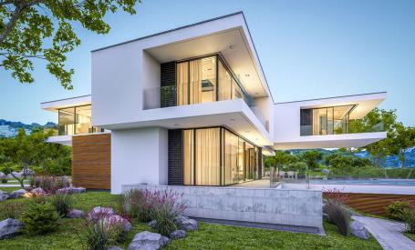 Most modern residential houses cannot do without glazed walls. (Source: © korisbo / stock.adobe.com)