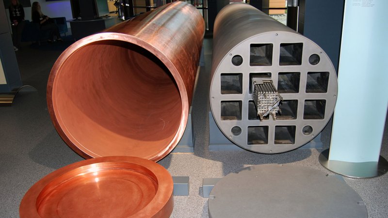 The Swedish KBS-3 disposal concept uses a cast iron insert enclosed in a thick copper canister to safely contain spent nuclear fuel in a deep geological repository. (Source: Wikipedia.org)