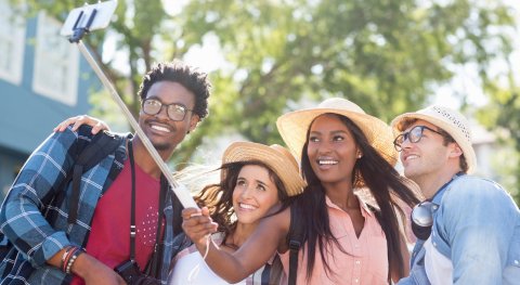 Why is the selfie photo rotated horizontally?