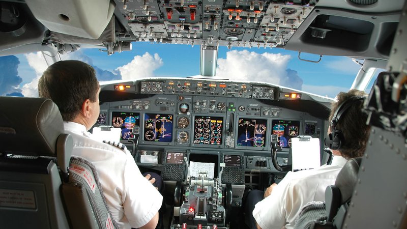 Airplane pilots flying at great heights are exposed to cosmic radiation and thus receive higher doses of ionizing radiation than those remaining on the Earth’s surface. (Source: © Carlos Santa Maria / stock.adobe.com)