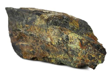 Black mineral uraninite. Marie Curie Sklodowska isolated the first gram of radium from uraninite. (Source: © Björn Wylezich / stock.adobe.com)