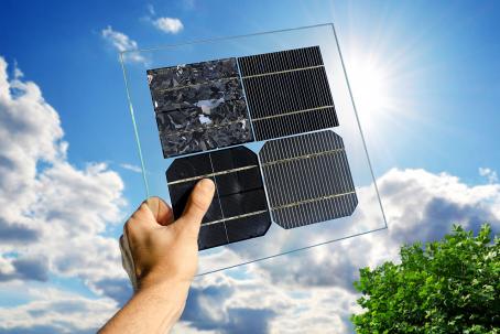 Various kinds of monocrystalline and polycrystalline solar cells. (Source: © Petair / stock.adobe.com)