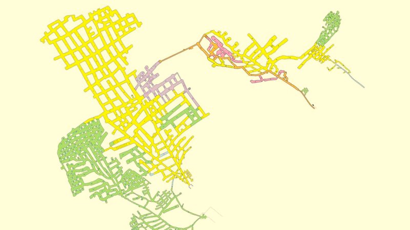 Old map of a limestone mine under the Bidnice Hill near Litomerice currently containing the Richard repository for radioactive waste. (Source: SÚRAO)