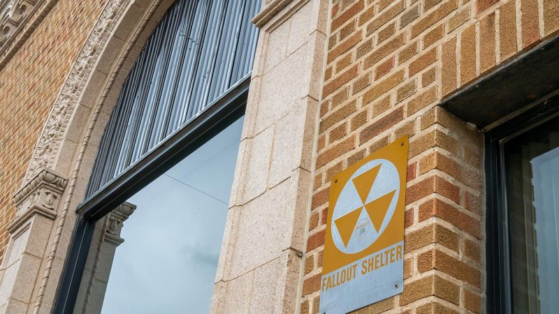 During the cold war, radiation fallout shelters to protect the public were being constructed because of the fear of nuclear weapons. (Source: © scandamerican / stock.adobe.com)