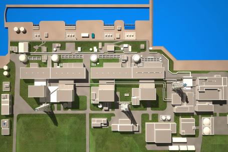 Model of the Fukushima nuclear power plant that suffered a great disaster in March 2011. A tsunami wave flooded the machine room, damaged the tanks for diesel generators, leaving the power plant without electricity. (Source: © Maksym Yemelyanov / stock.adobe.com) Model of the Fukushima nuclear power plant that suffered a great disaster in March 2011. A tsunami wave flooded the machine room, damaged the tanks for diesel generators, leaving the power plant without electricity. (Source: © Maksym Yemelyanov / stock.adobe.com)