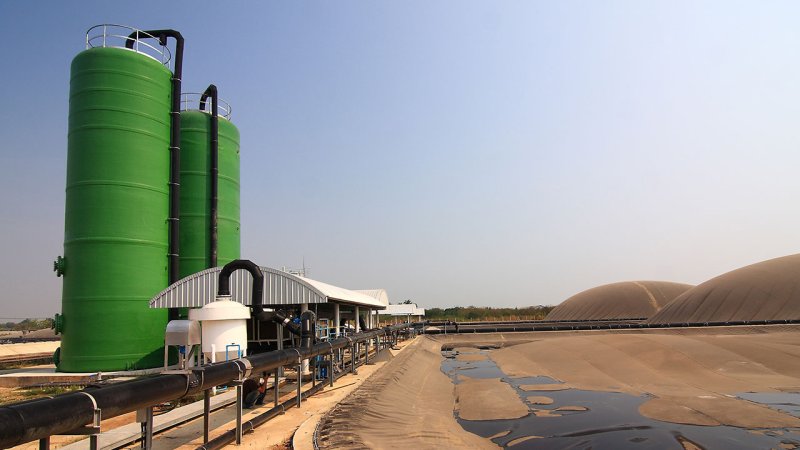 Equipment for the capturing of biogas produced by fermentation. (Source: © rufous / stock.adobe.com)