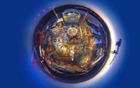 Planet ITER — the ITER building site viewed by fisheye camera. (Credit © ITER Organization, www.iter.org)