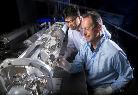 Optical Thomson scattering diagnostic for National Ignition Facility. (Credit: Lawrence Livermore National Laboratory. Photo by Randy Wong)