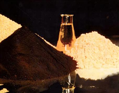 Several intermediate chemical compounds are produced during the conversion of uranium ore concentrate (yellowcake) into materials suitable for enrichment and nuclear fuel fabrication (uranium dioxide). (Source: Wikipedia.org) Several intermediate chemical compounds are produced during the conversion of uranium ore concentrate (yellowcake) into materials suitable for enrichment and nuclear fuel fabrication (uranium dioxide). (Source: Wikipedia.org)