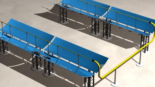 3D model a parabolic trough collector