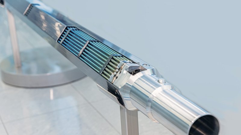 Fuel assembly for a VVER reactor. Each assembly contains fuel rods filled with uranium fuel pellets and forms one of the basic building blocks of the reactor core. (Source: © Parilov/ stock.adobe.com)