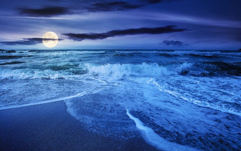 Why is a tidal wave at the opposite side of the Earth than the Moon (Source: © Pellinni / stock.adobe.com)