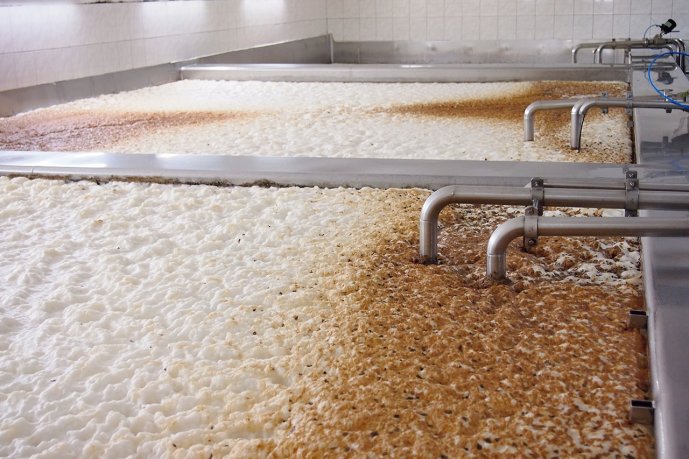 Alcoholic fermentation in open fermenters in a beer brewery. (Source: © Hamik / stock.adobe.com)
