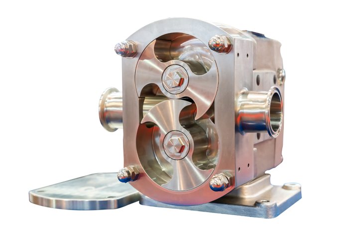 Interior of lobe vacuum pump. (Source: © Surasak / stock.adobe.com)