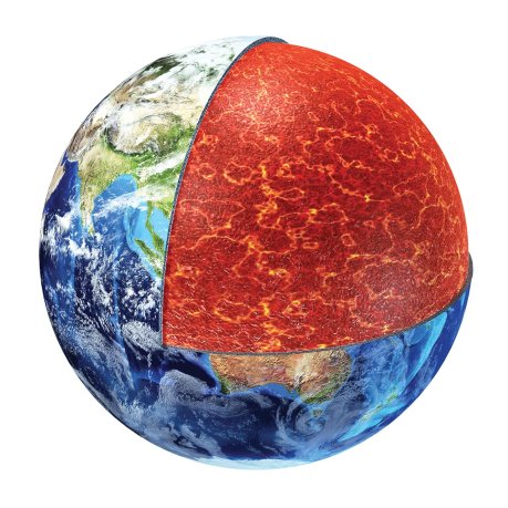Earth&rsquo;s mantle is located beneath the Earth&rsquo;s crust. (Source: &copy; matis75 / stock.adobe.com)