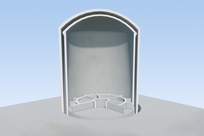 Nuclear power plant concrete containment.