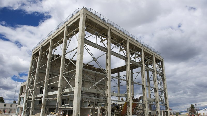 The decommissioning of the Materials Testing Reactor also included demolition of massive civil structures and the gradual removal of the original technological facilities. (Source: Wikipedia.org)