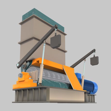 3D model of cross-flow turbine.